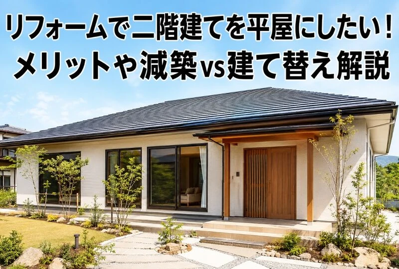 画像22182：リフォームで二階建てを平屋にしたい！メリットや減築vs建て替え解説