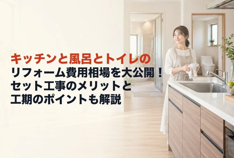 画像23628：キッチンと風呂とトイレのリフォーム費用相場を大公開！セット工事のメリットと工期のポイントも解説
